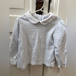 Classic Blue and White Striped Kids Blouse